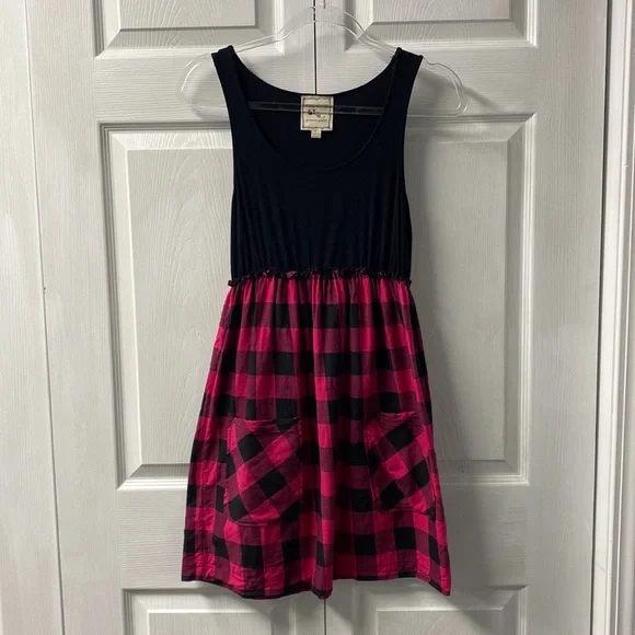 white christmas dresses Poto Mini Dress Pink Check
